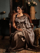 Allure Black Soft Silk Saree With Classic Blouse Piece