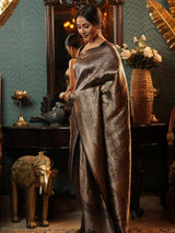 Allure Black Soft Silk Saree With Classic Blouse Piece