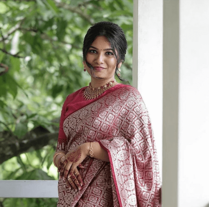 Murmurous Wine Soft S Saree With Seraglio Blouse piece