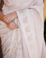 Amazing Off White Soft Silk Saree With Marvellous Blouse Piece