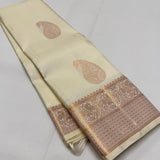 Flaunt Off White Soft Silk Saree With Sumptuous Blouse Piece