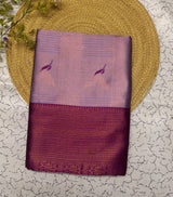 Incredible Lavender Soft Banarasi Silk Saree With Staggering Blouse Piece
