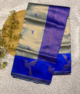 Seraglio Sky Soft Banarasi Silk Saree With Impressive Blouse Piece
