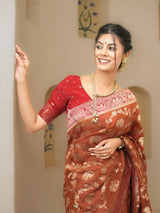 Classy Orange Soft Silk Saree With Piquant Blouse Piece