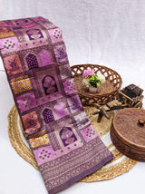 Charming Lavender Soft Silk Saree With Fragrant Blouse Piece