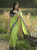 Tantalizing Parrot Soft Silk Saree With Winsome Blouse Piece