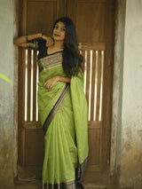 Tantalizing Parrot Soft Silk Saree With Winsome Blouse Piece