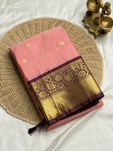 Enthralling Baby Pink Soft Silk Saree With Impressive Blouse Piece