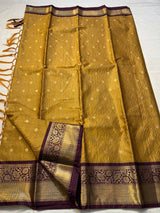 Glittering Mustard Soft Silk Saree With Scintillating Blouse Piece