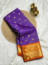 Vestigial Royal Blue Soft Silk Saree With Ebullience Blouse Piece