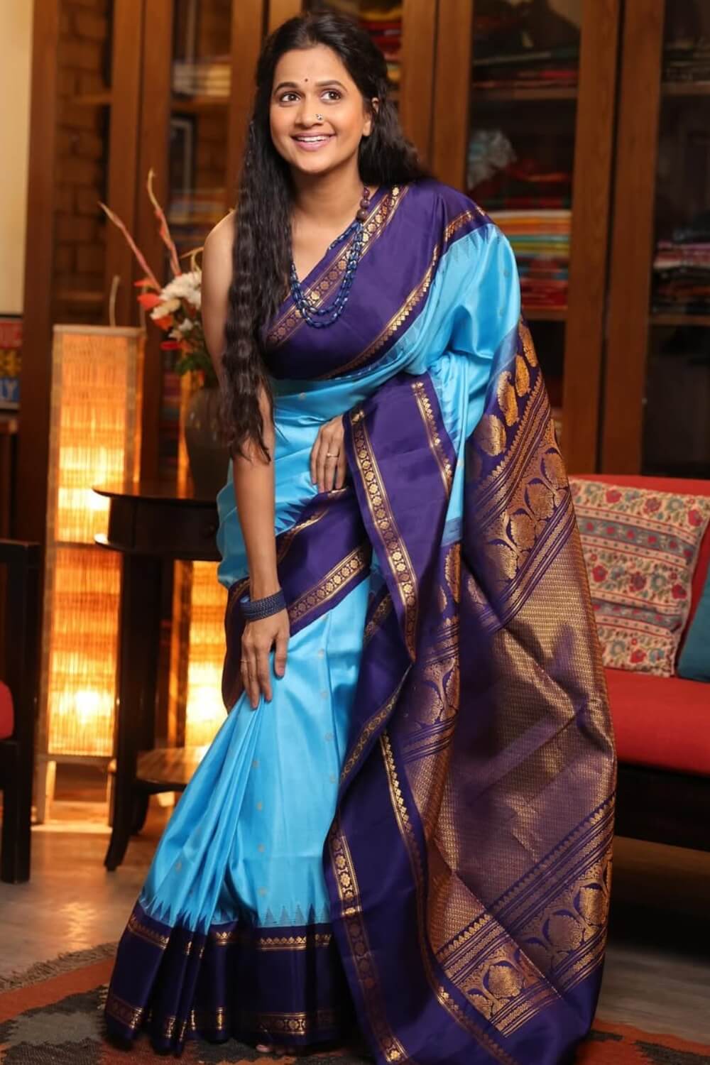 Exquisite Firozi Soft Silk Saree With Demanding Blouse Piece