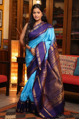 Exquisite Firozi Soft Silk Saree With Demanding Blouse Piece