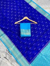 Glamorous Royal Blue Soft Silk Saree With Epiphany Blouse Piece