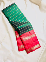 Blooming Dark Green Soft Silk Saree With Comely Blouse Piece