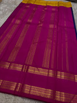 Demesne Navy Blue Soft Silk Saree With Skinny Blouse Piece