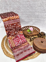 Beauteous Maroon Pure Zari Weaving Banarasi Silk Saree With Denouement Blouse Piece
