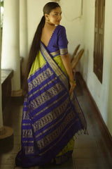 Propinquity Mehndi Soft Silk Saree With Staggering Blouse Piece
