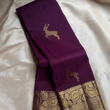 Luxuriant Purple Soft Banarasi Silk Saree With Resplendent  Blouse Piece