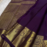 Luxuriant Purple Soft Banarasi Silk Saree With Resplendent  Blouse Piece