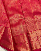 Scintilla Dark Pink Soft Banarasi Silk Saree With Panoply Blouse Piece