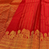 Desirable Red Soft Banarasi Silk Saree With Opulent Blouse Piece