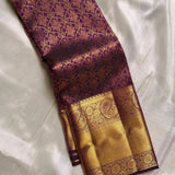 Adoring Purple Soft Banarasi Silk Saree With Admirable Blouse Piece