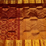 Glowing Wine Soft Banarasi Silk Saree With Quixotic Blouse Piece
