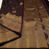 Ravishing Brown Soft Banarasi Silk Saree With Delightful Blouse Piece
