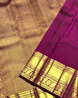 Entrancing Purple Soft Banarasi Silk Saree With Comely Blouse Piece