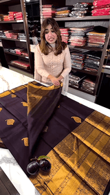 Blissful Purple Soft Banarasi Silk Saree With Efflorescence Blouse Piece
