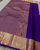 Gratifying Royal Blue Soft Banarasi Silk Saree With Marvellous Blouse Piece