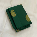 Unequalled Green Soft Banarasi Silk Saree With Designer Blouse Piece