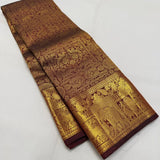 Stylish Maroon Soft Banarasi Silk Saree With Felicitous Blouse Piece