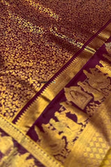 Radiant Wine Soft Banarasi Silk Saree With Delightful Blouse Piece