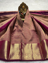 Transcendent Purple Soft Banarasi Silk Saree With Gratifying Blouse Piece