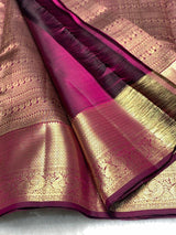 Transcendent Purple Soft Banarasi Silk Saree With Gratifying Blouse Piece