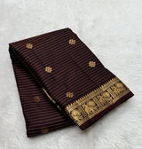 Denouement Wine Soft Silk Saree With Entrancing Blouse Piece