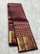 Extraordinary Purple Pure Zari Weaving Banarasi Silk Saree With Supernal Blouse Piece