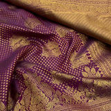 Seraphic Purple Pure Zari Weaving Banarasi Silk Saree With Adoring Blouse Piece