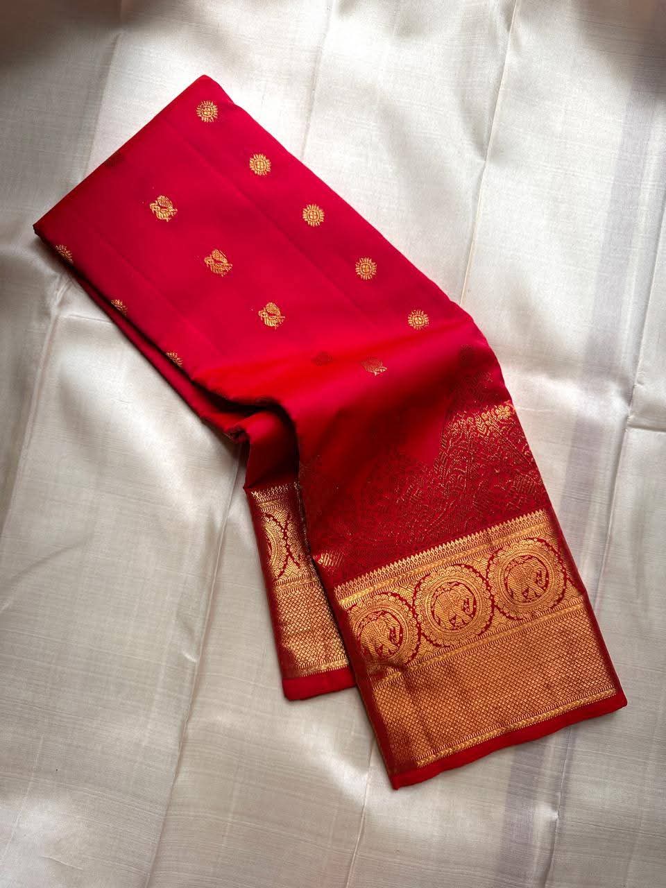 Fugacious Dark Pink Pure Zari Weaving Banarasi Silk Saree With Cynosure Blouse Piece