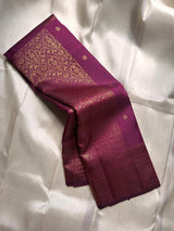 Wonderful Purple Pure Zari Weaving Banarasi Silk Saree With Radiant Blouse Piece