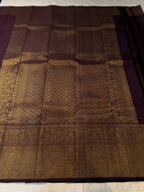 Stunner Wine Pure Zari Weaving Banarasi Silk Saree With Smashing Blouse Piece