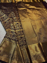 Ineffable Wine Pure Zari Weaving Banarasi Silk Saree With Tremendous Blouse Piece