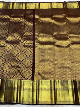 Piquant Wine Pure Zari Weaving Banarasi Silk Saree With Desultory Blouse Piece