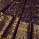 Engaging Purple Pure Zari Weaving Banarasi Silk Saree With Beauteous Blouse Piece