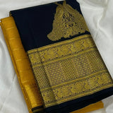 Sonorous Yellow Pure Zari Weaving Banarasi Silk Saree With Devastating Blouse Piece