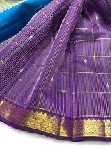 Radiant Purple Pure Zari Weaving Banarasi Silk Saree With Stunner Blouse Piece