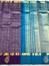 Radiant Purple Pure Zari Weaving Banarasi Silk Saree With Stunner Blouse Piece