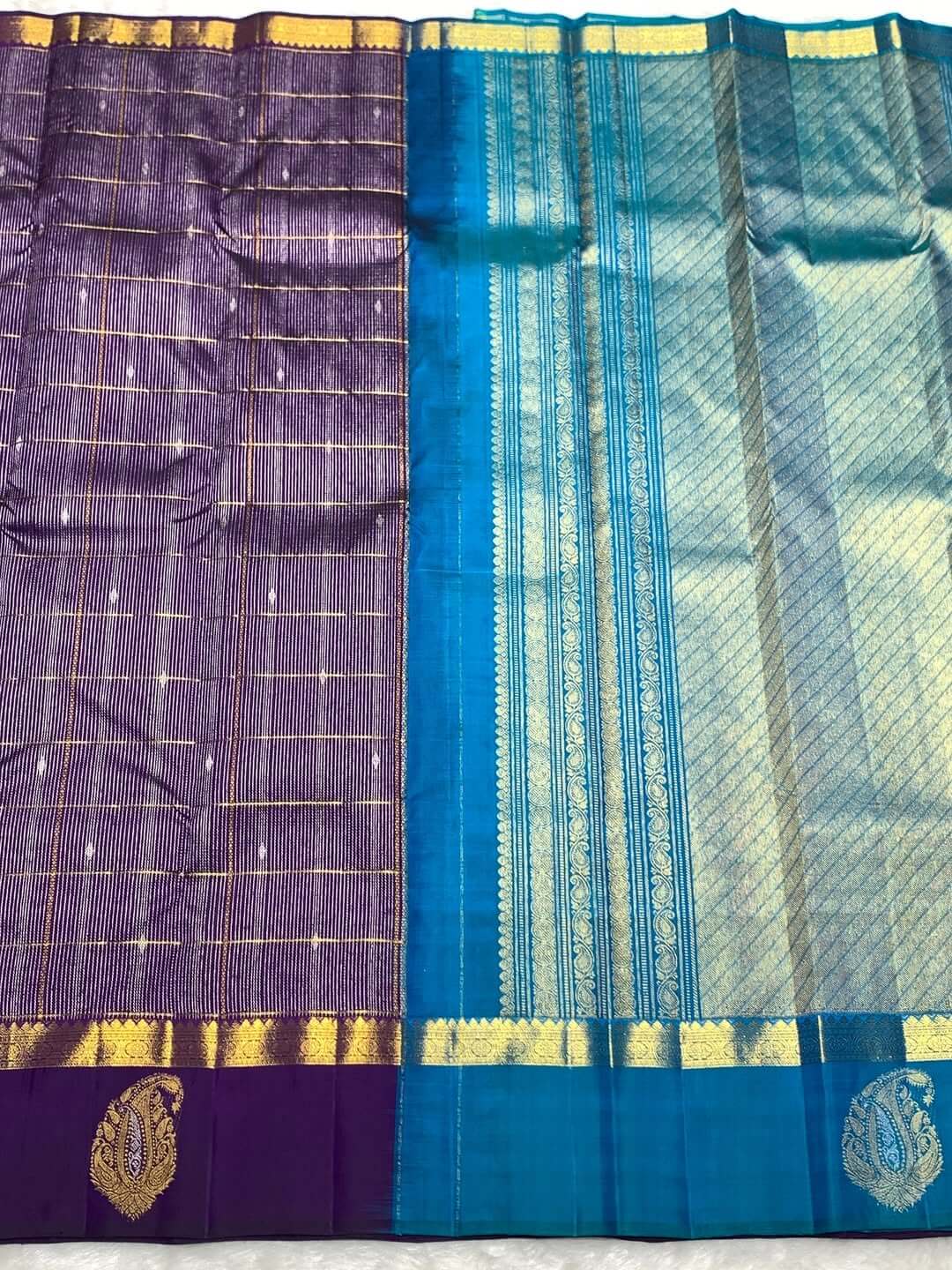 Radiant Purple Pure Zari Weaving Banarasi Silk Saree With Stunner Blouse Piece