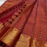 Whimsical Red Pure Zari Weaving Banarasi Silk Saree With Enthralling Blouse Piece